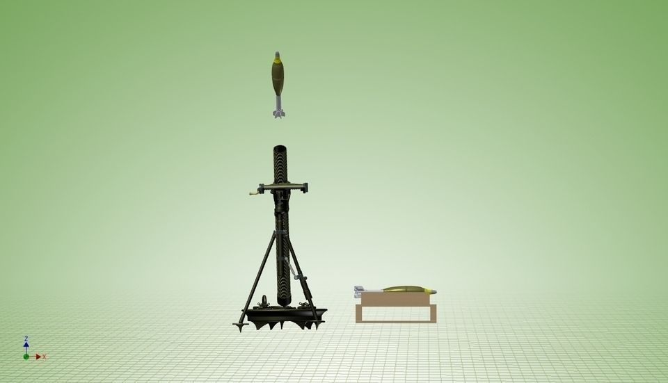 81mm Mortar Free 3D model_3