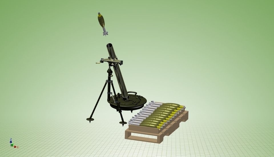 81mm Mortar Free 3D model_1