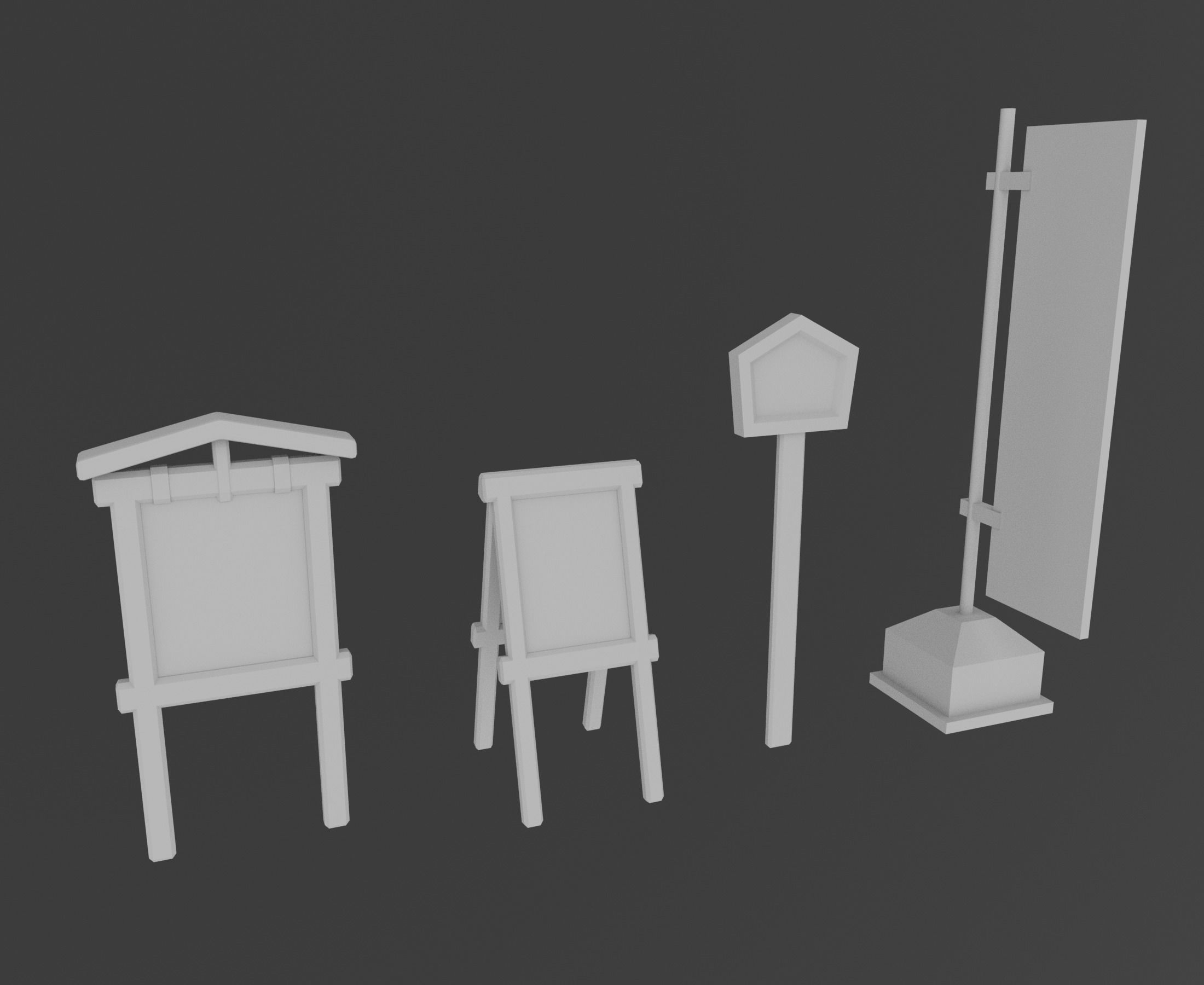 Japanese Village Low-poly 3D model_7