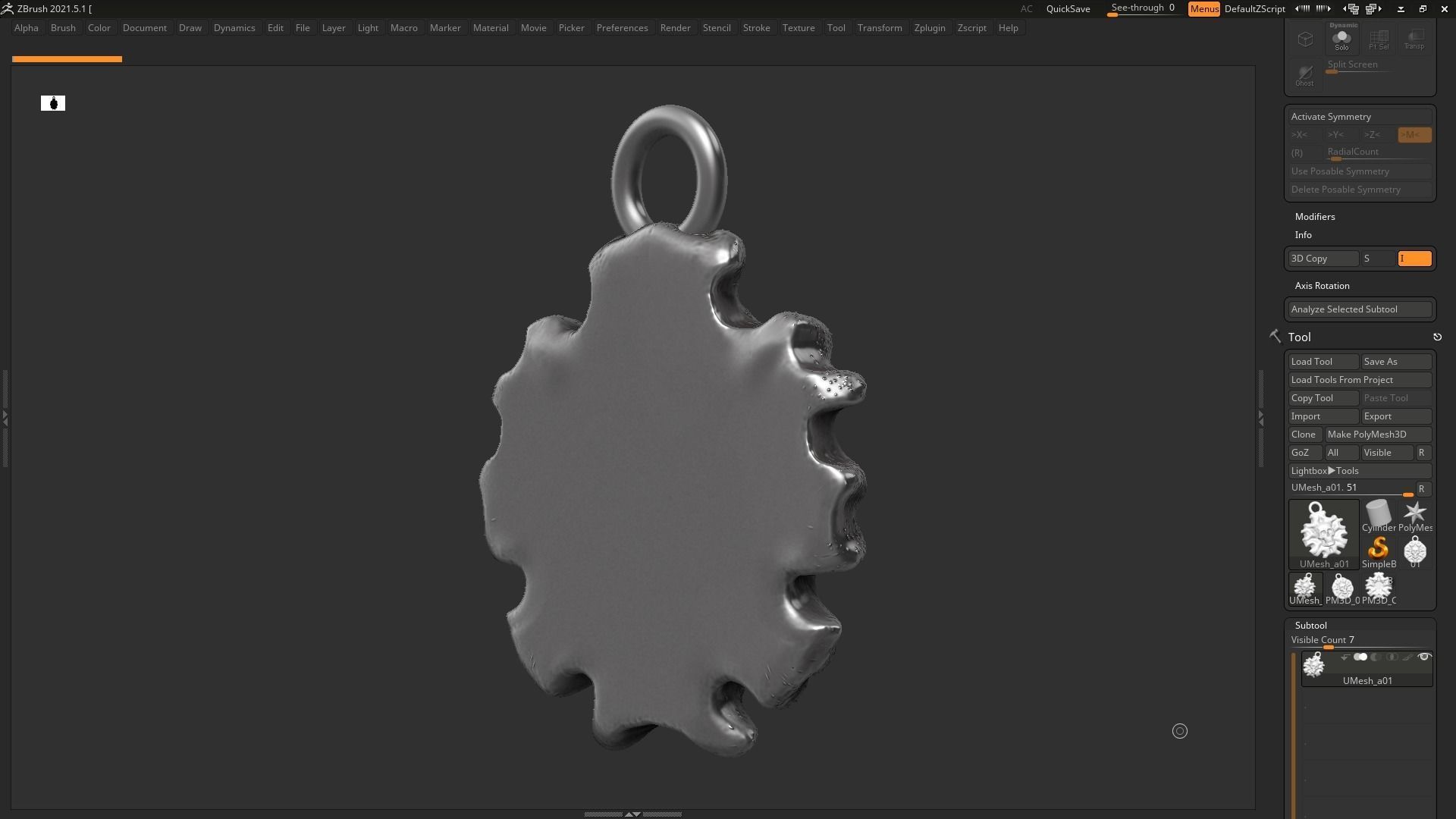 Skull Pendant 06 3d print model 3D print model_8