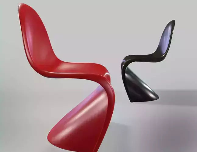 silla panton Low-poly 3D model