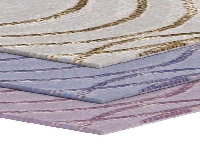 Carpets sheet of paper with swirls Low-poly 3D model