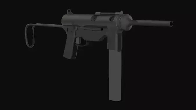 M3 Grease Gun Low Poly