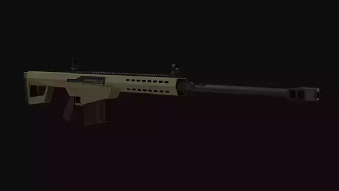 Barret M82 Low Poly Low-poly 3D model