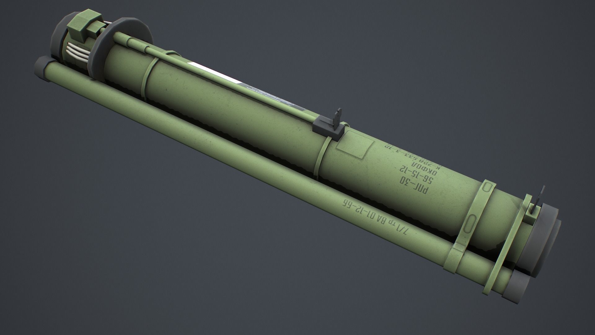 RPG-30 hook-Kryuk Low-poly 3D model_3