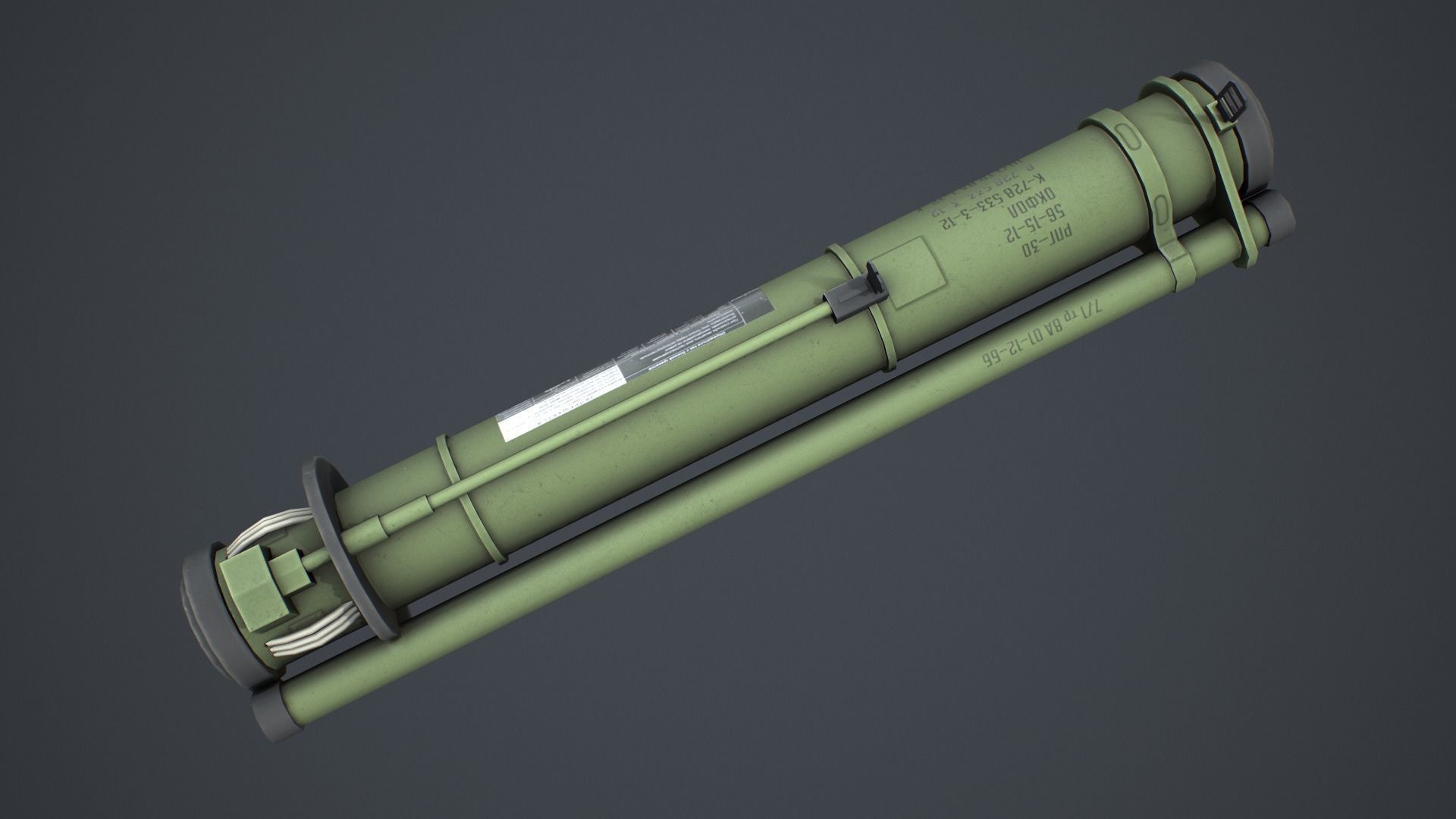 RPG-30 hook-Kryuk Low-poly 3D model_2