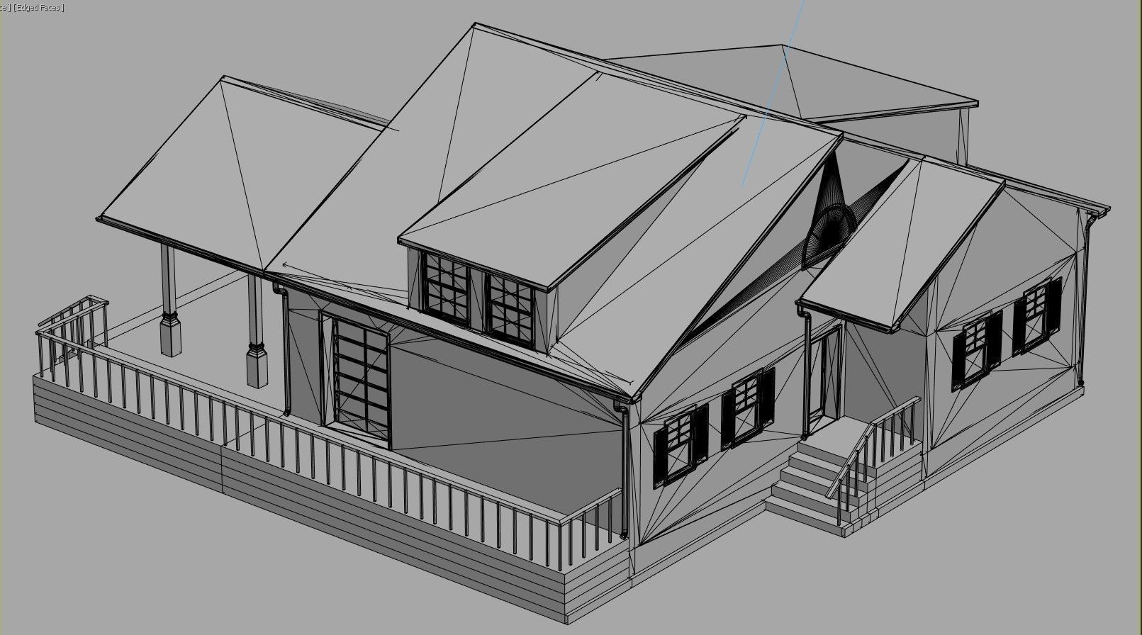Residential House 5 Low-poly 3D model_17