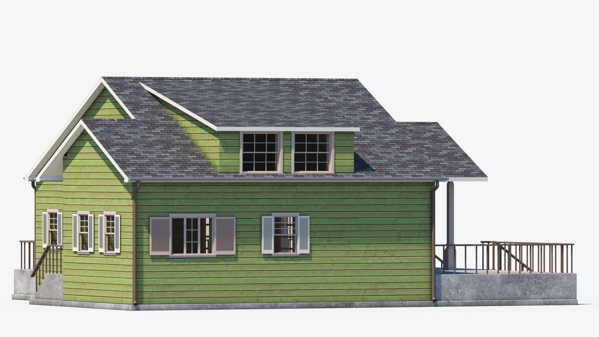 Residential House 5 Low-poly 3D model_7