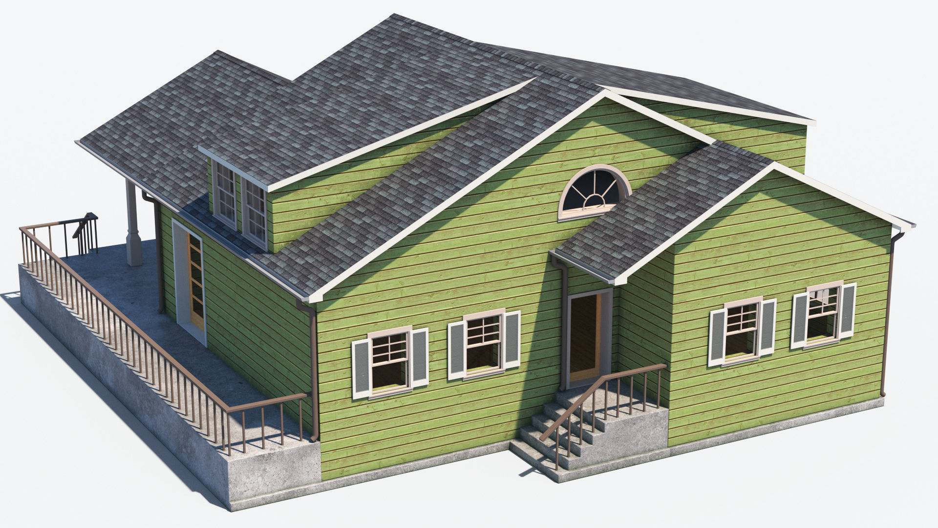 Residential House 5 Low-poly 3D model_8