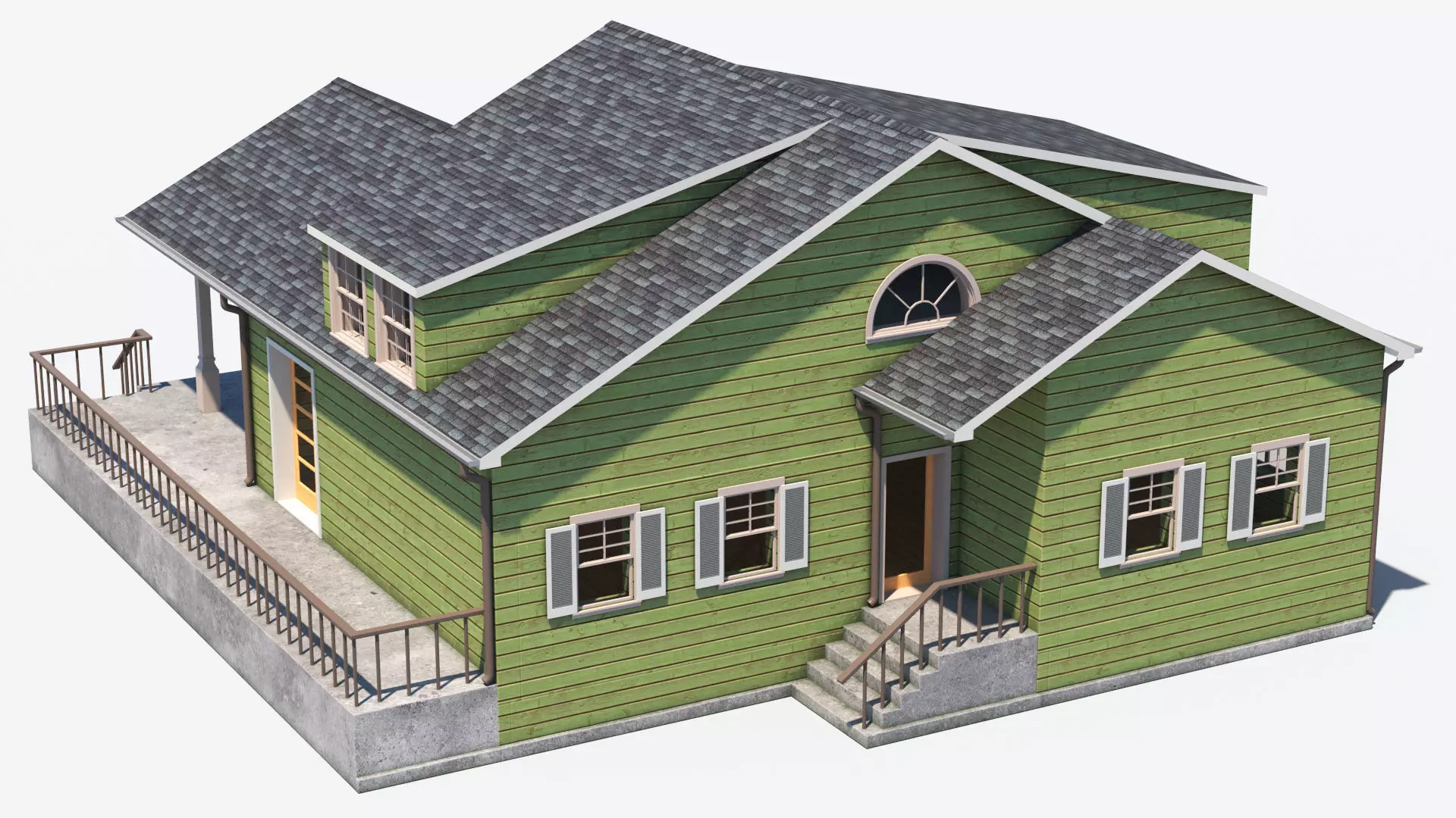 Residential House 5 Low-poly 3D model_0