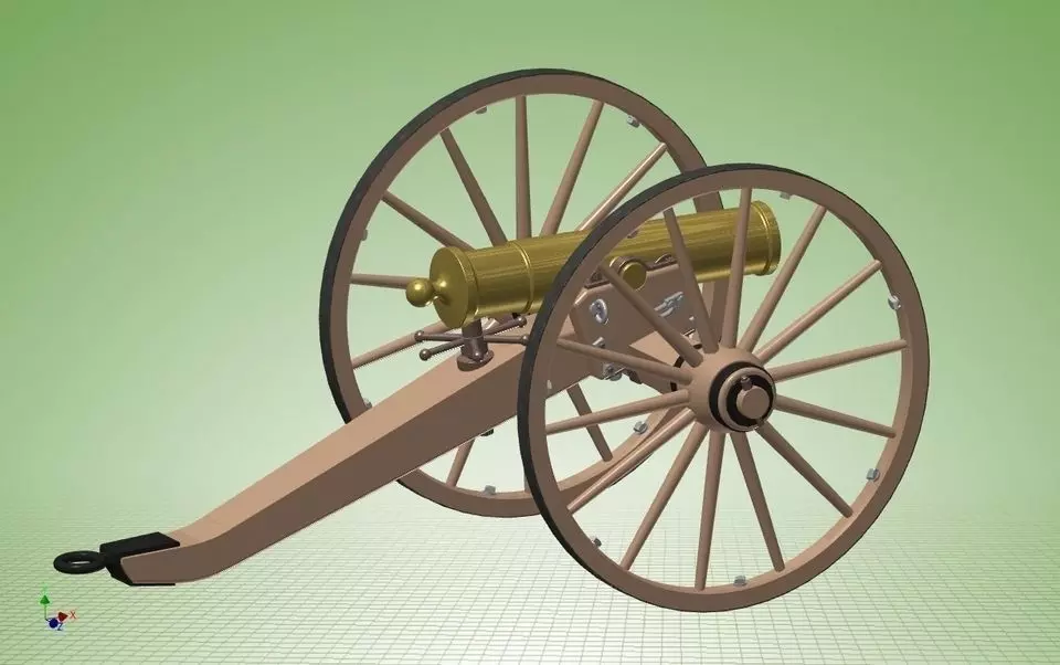 Mountain Howitzer 12 Pd Model 1835 Free 3D model