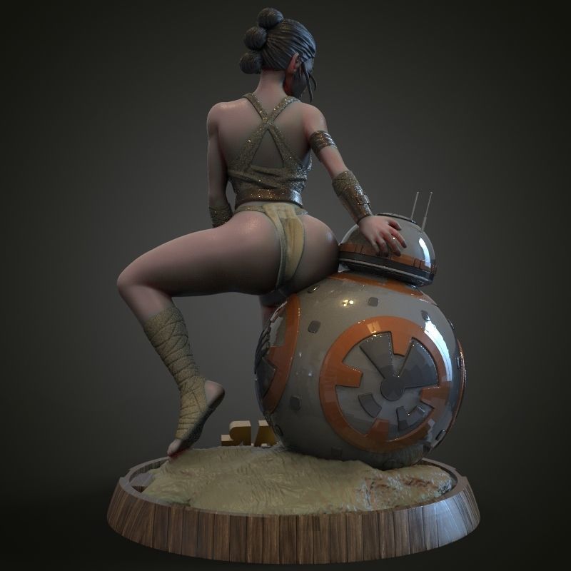 Sexy   Rey Skywalker 3D print model_4