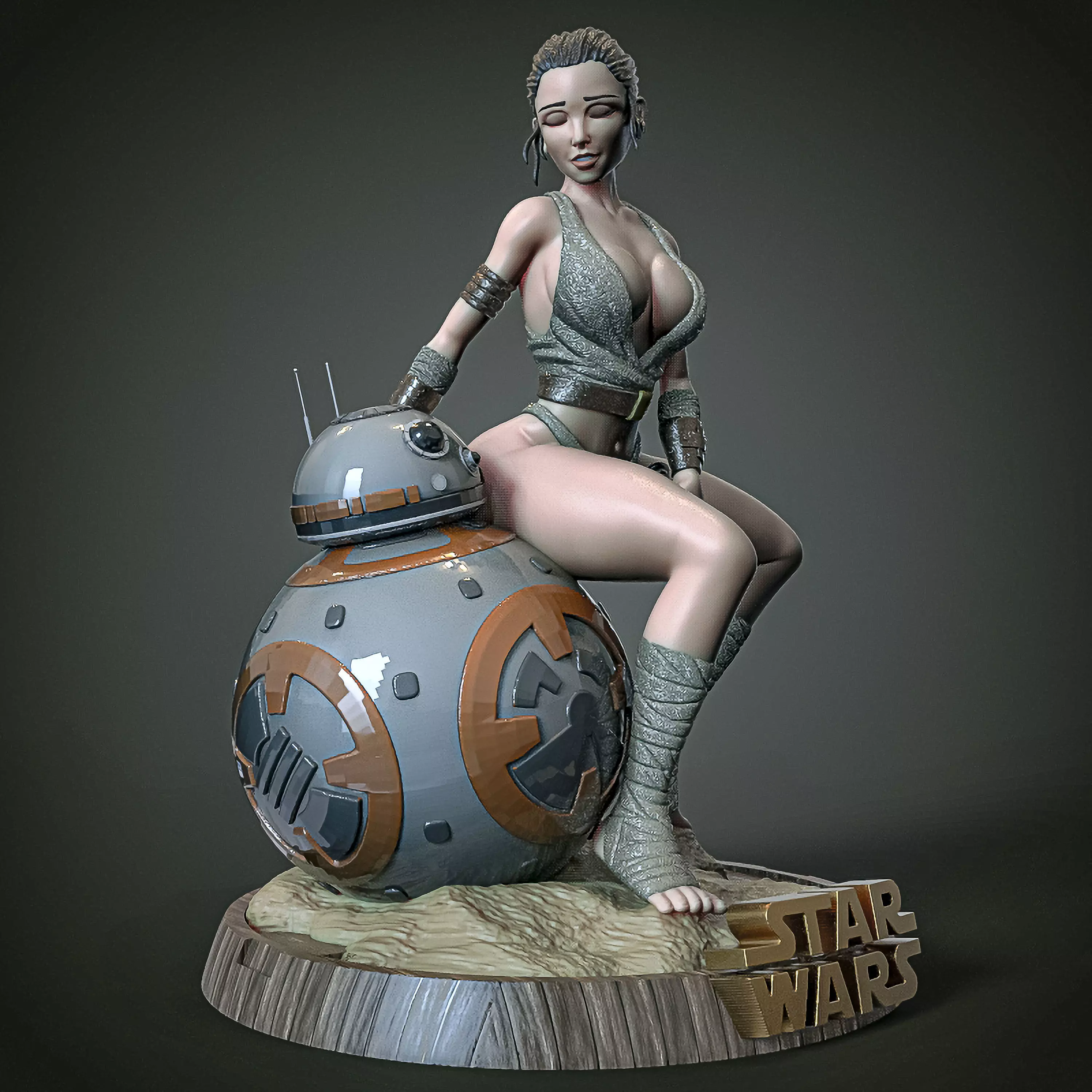 Sexy   Rey Skywalker 3D print model_0