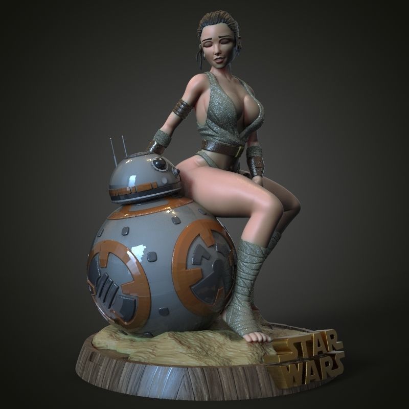 Sexy   Rey Skywalker 3D print model_3