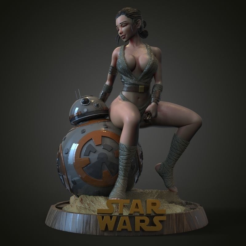 Sexy   Rey Skywalker 3D print model_2