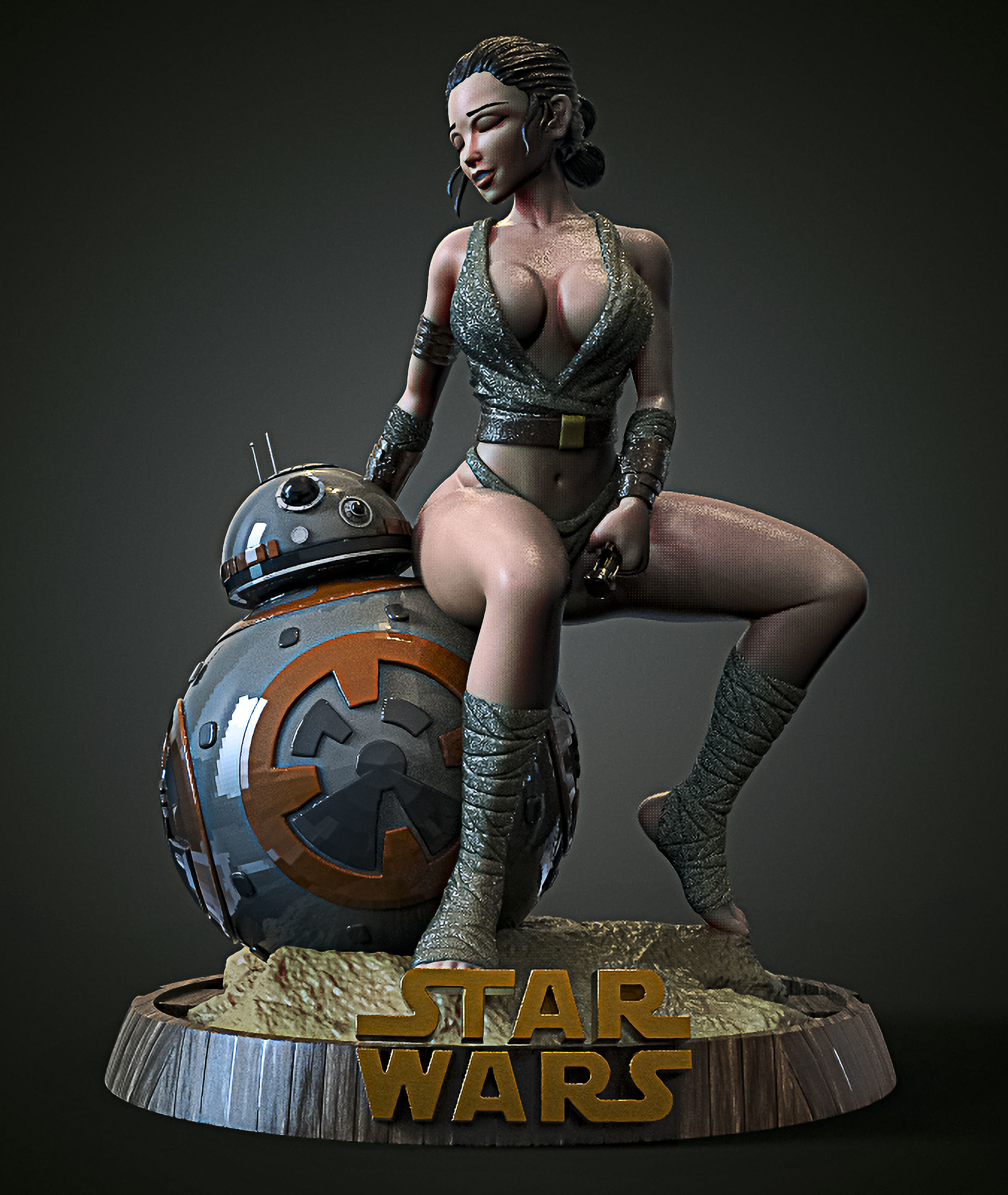 Sexy   Rey Skywalker 3D print model_1