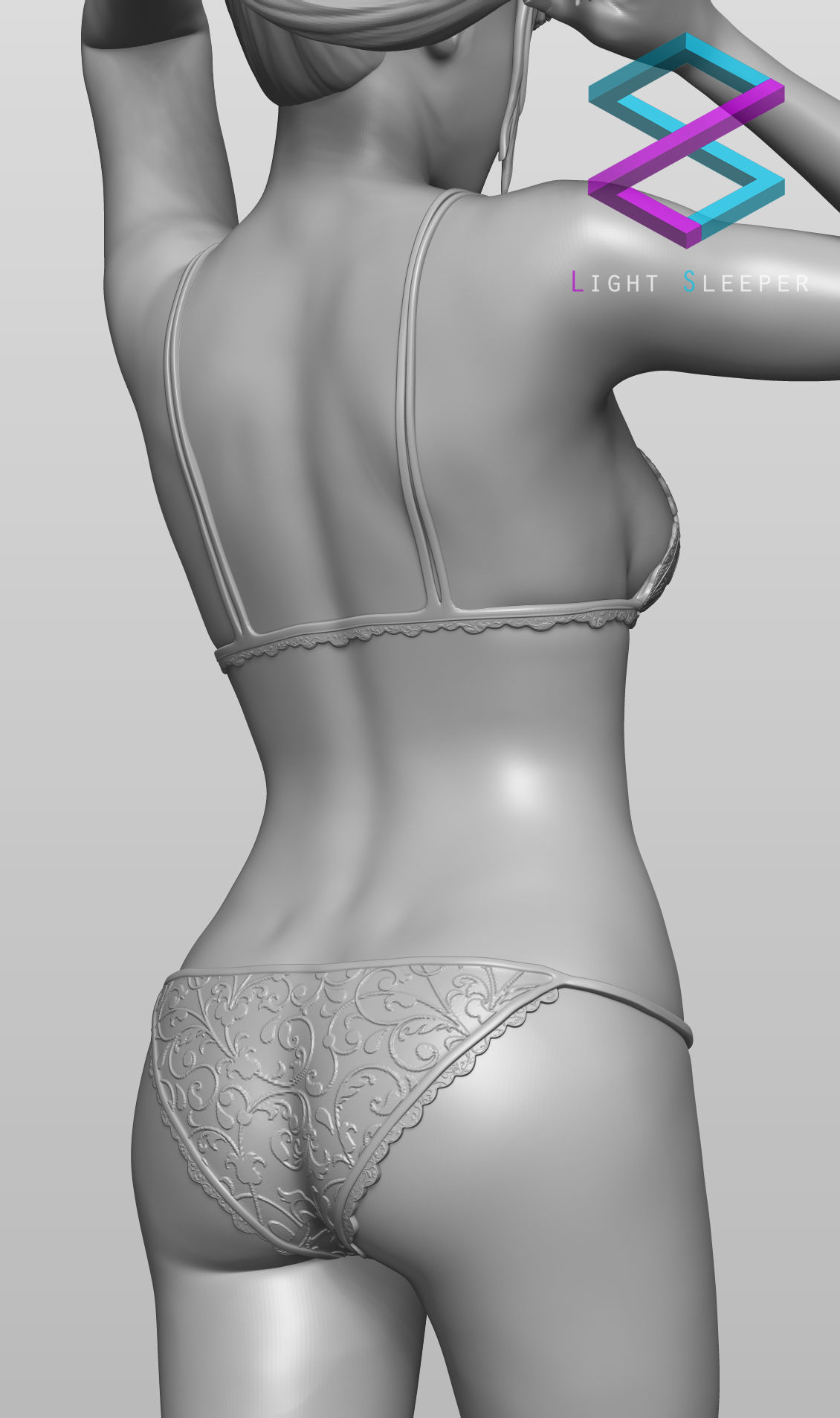 Lingerie Girl 3D print model_6