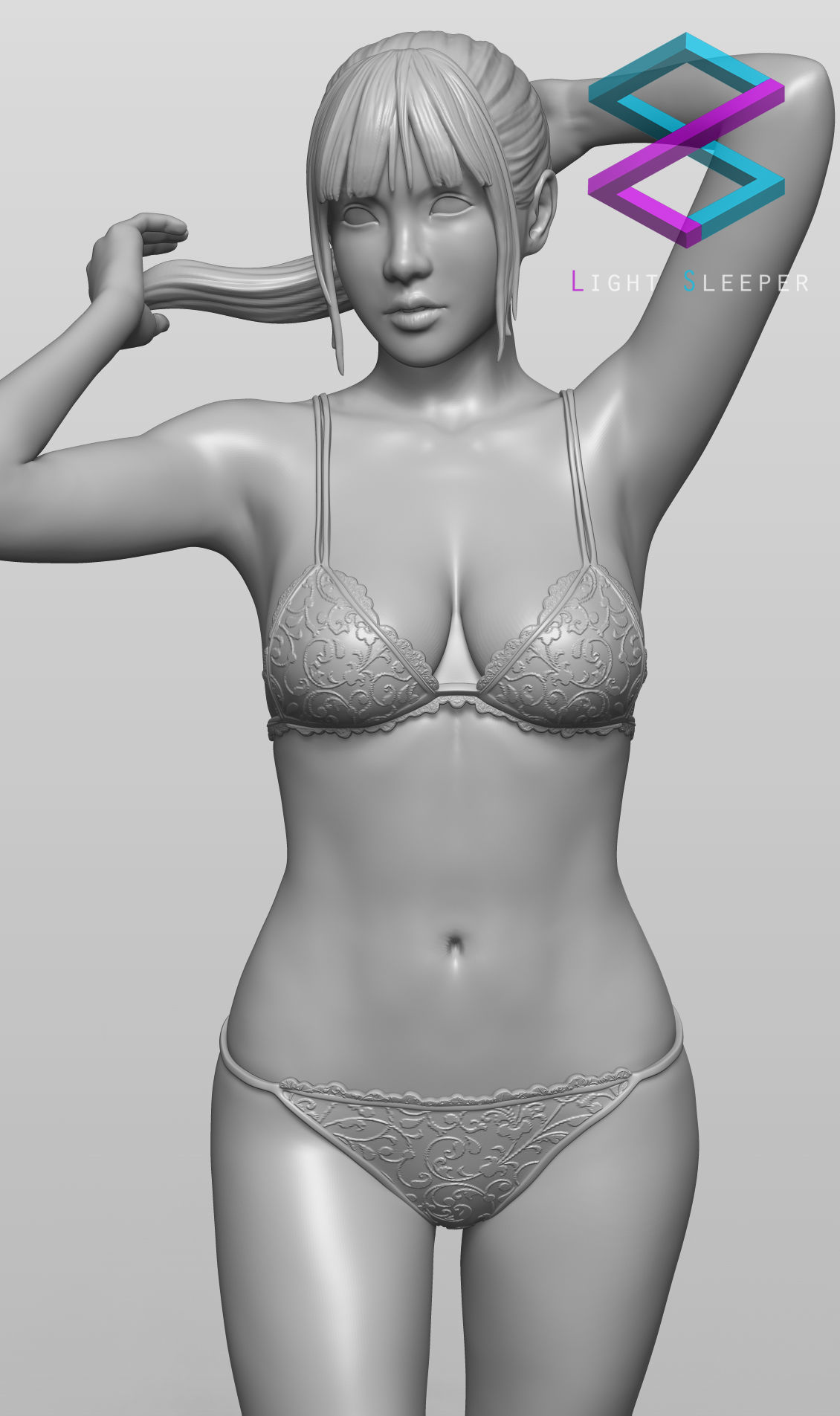 Lingerie Girl 3D print model_5