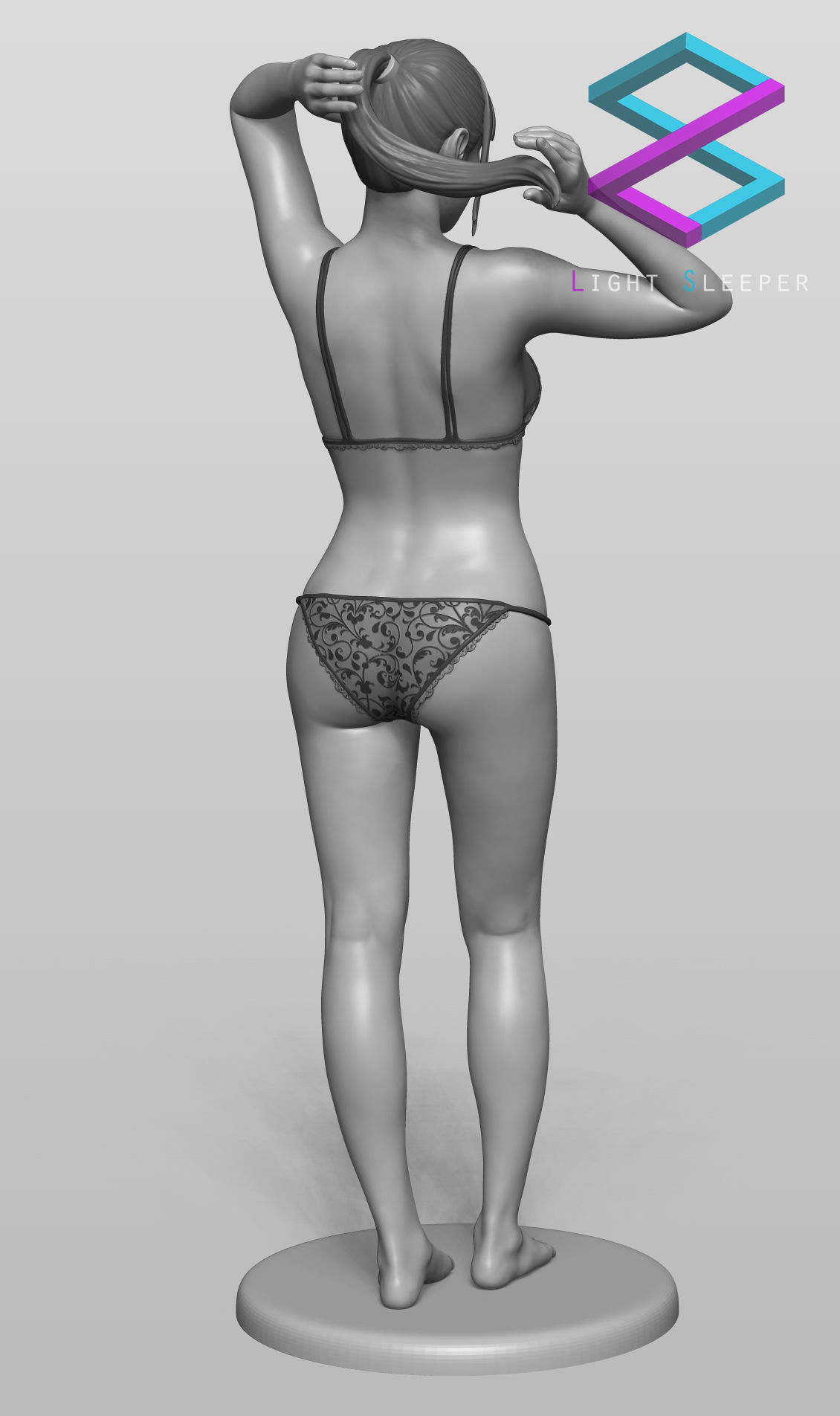 Lingerie Girl 3D print model_3