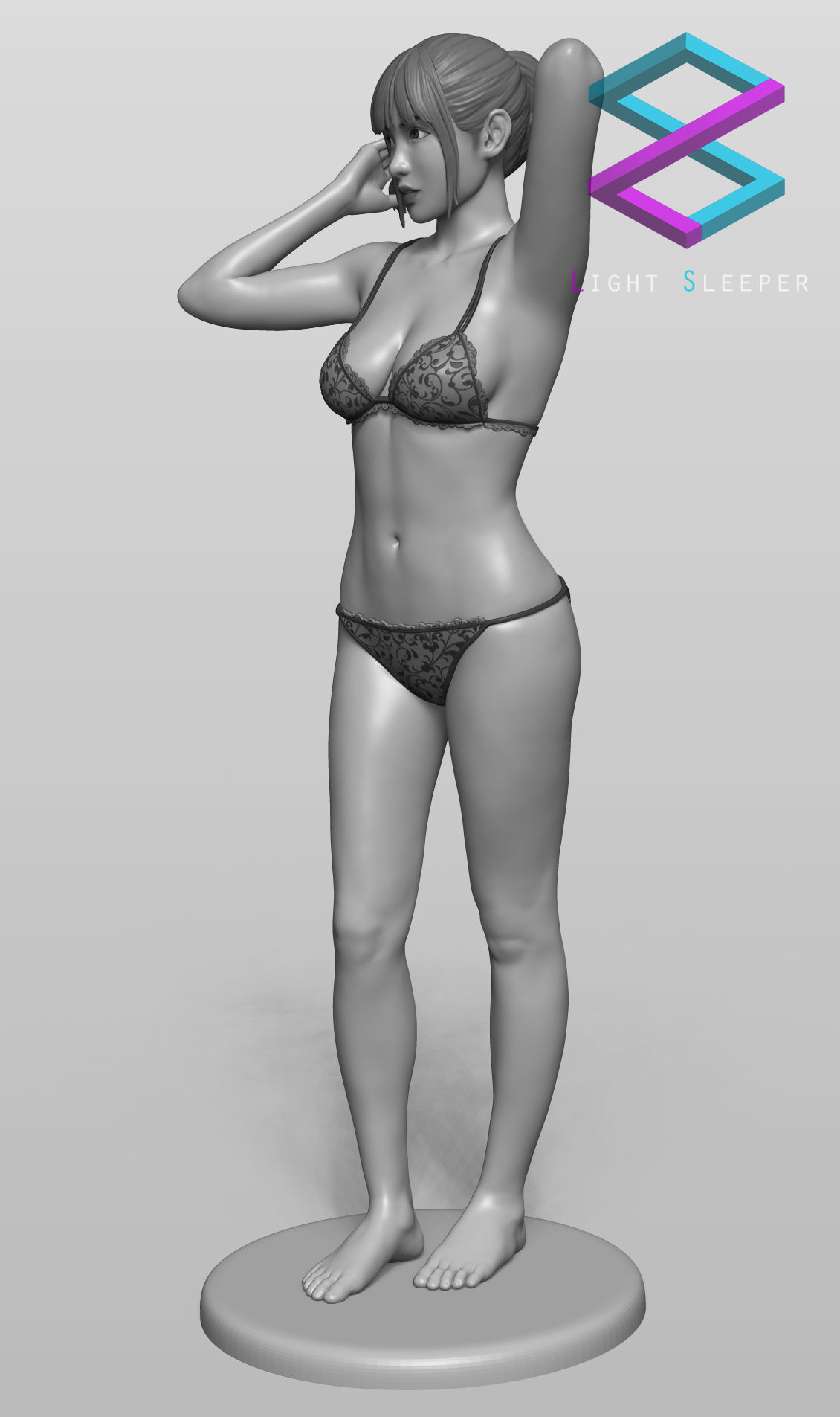 Lingerie Girl 3D print model_2