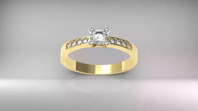 Amazing female diamond ring