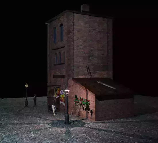 Stylized authentic building of New York City 