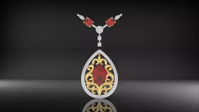 Wonderful pendant Nasiba with Ruby