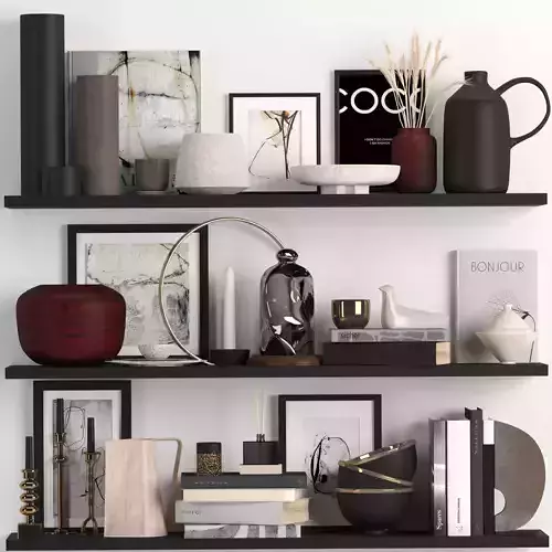decorative set living room shelf