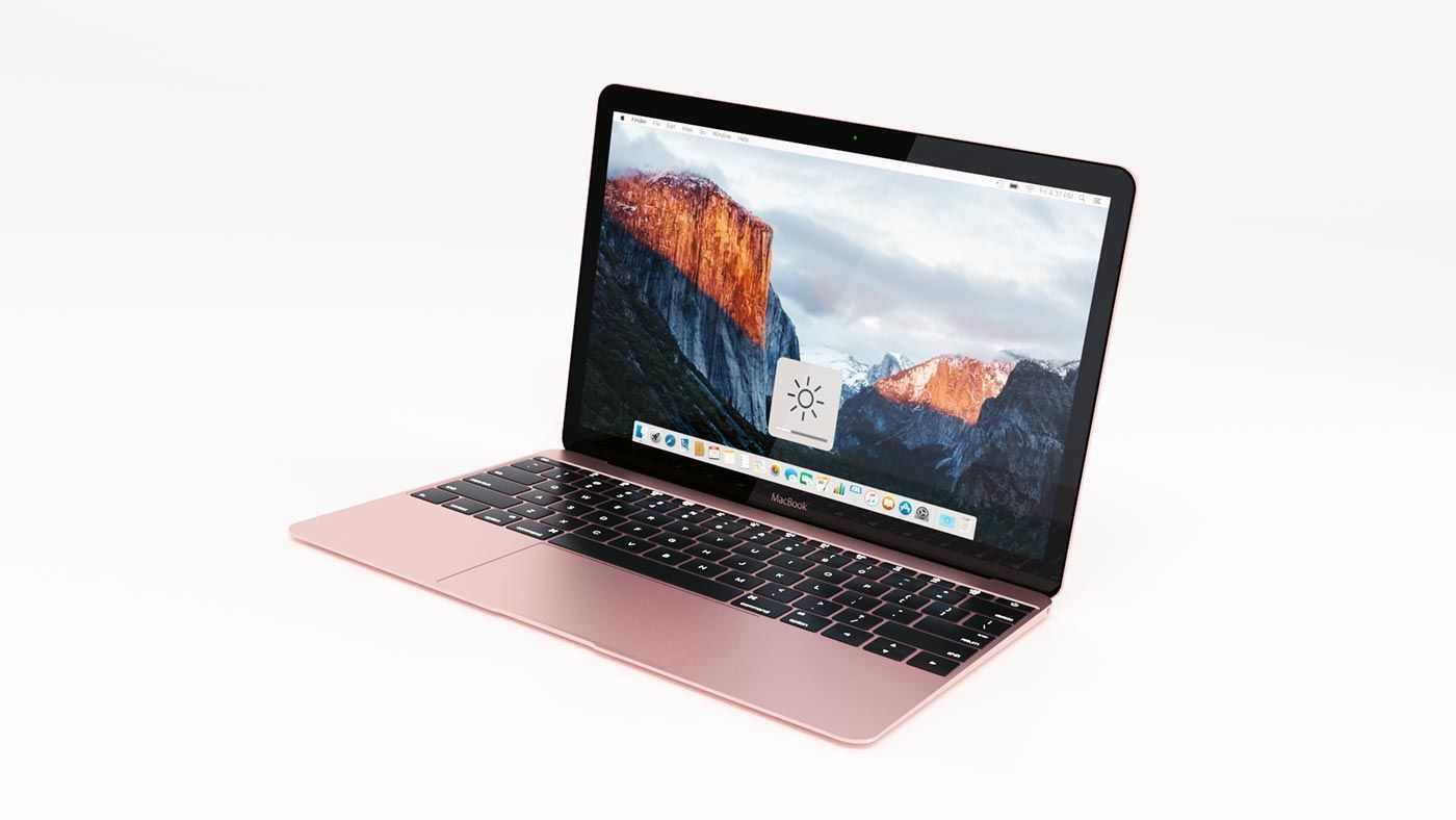 Macbook silver gold Space Gray 3D model_5