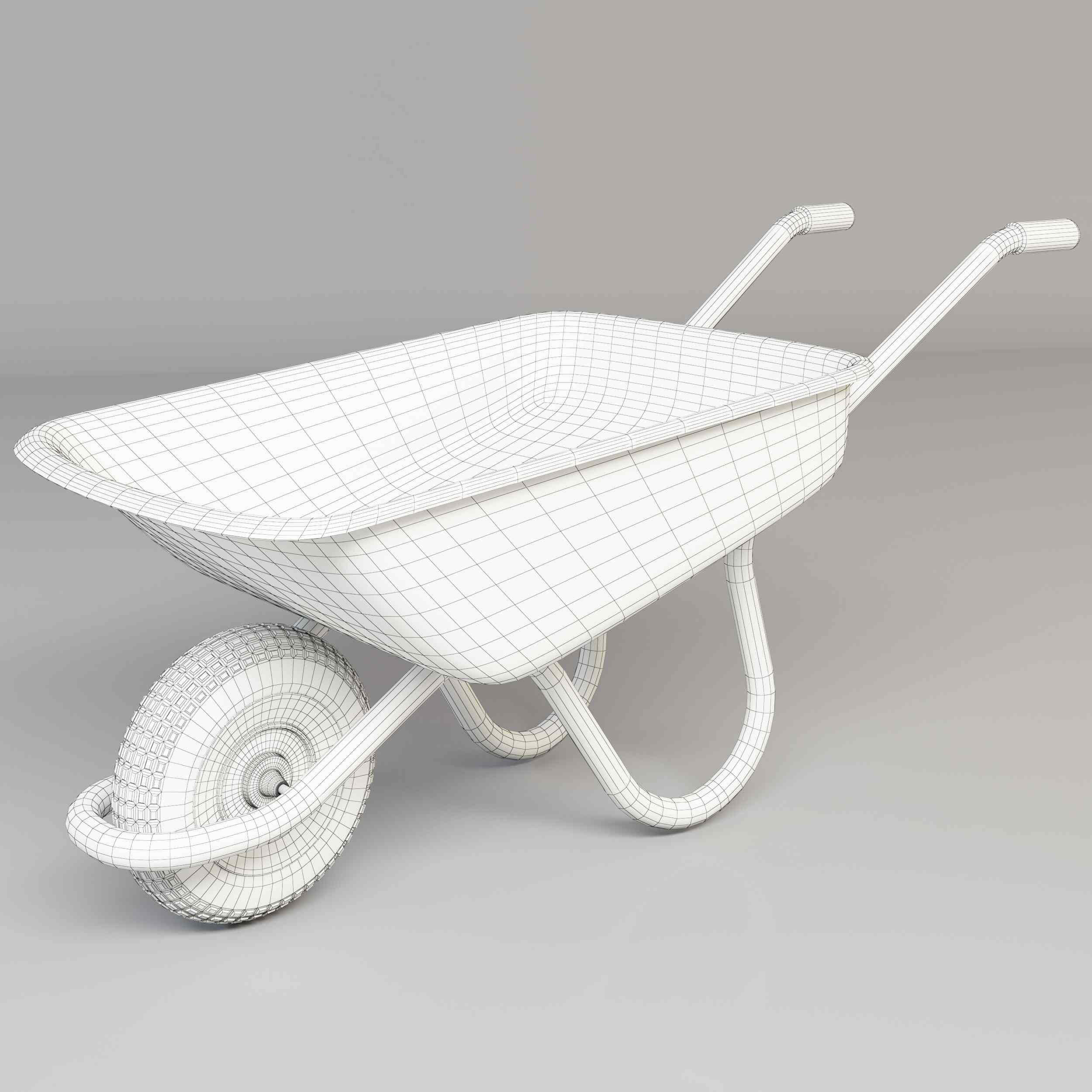 trolley wheelbarrow 3D model_2