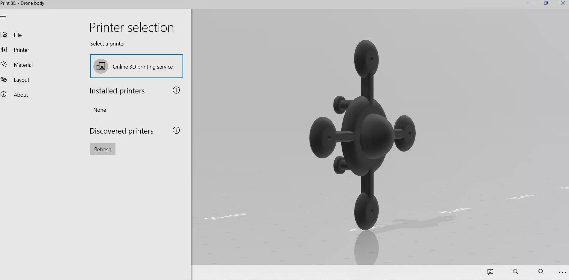 UFO-Drone With propeller 3D print model