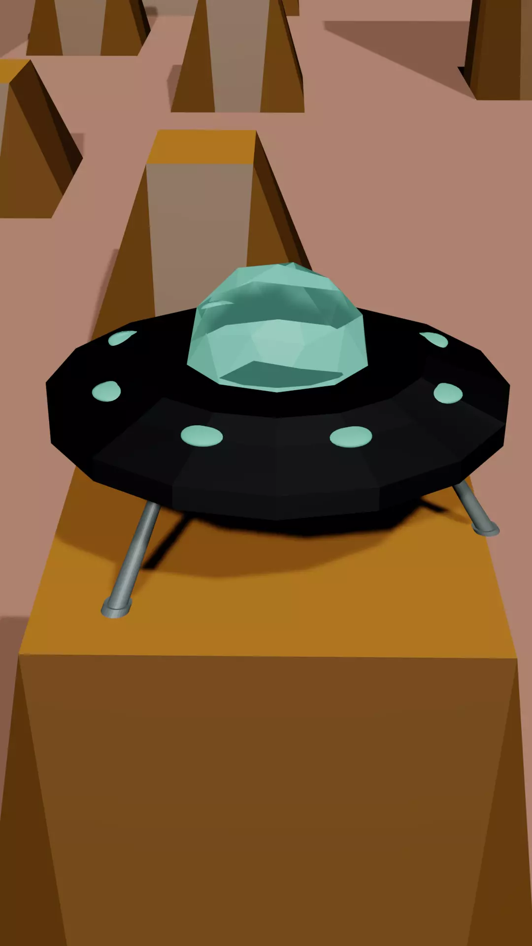 low poly ufo alien spaceship Free low-poly 3D model