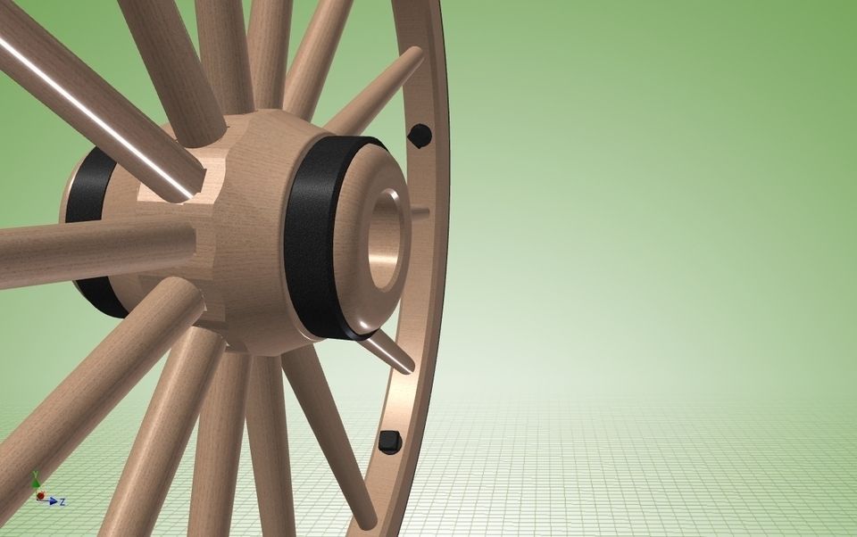 Wagon Wheel Free 3D model_3