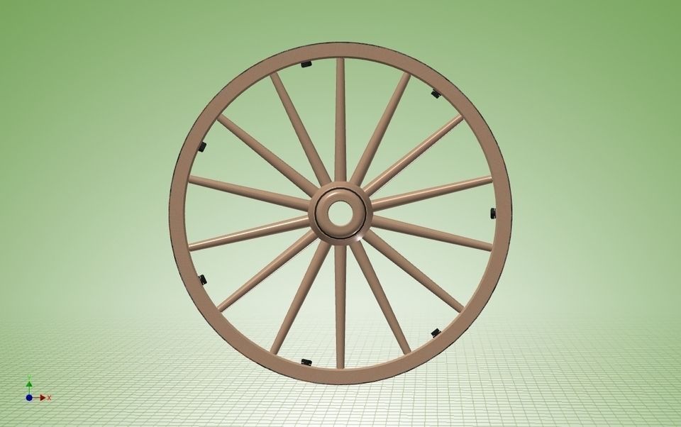 Wagon Wheel Free 3D model_4