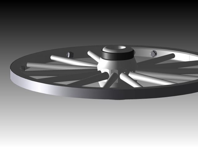 Wagon Wheel Free 3D model_6