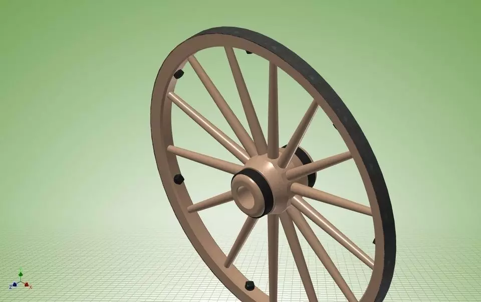 Wagon Wheel Free 3D model_0