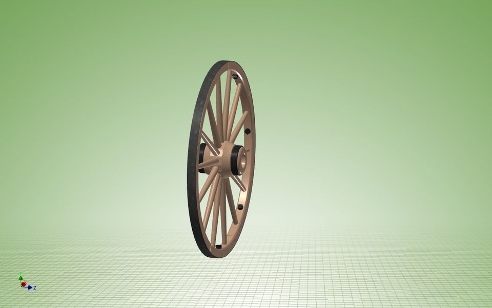 Wagon Wheel Free 3D model_2