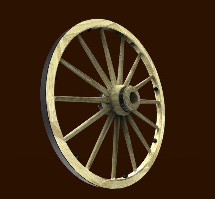 Wagon Wheel Free 3D model_1