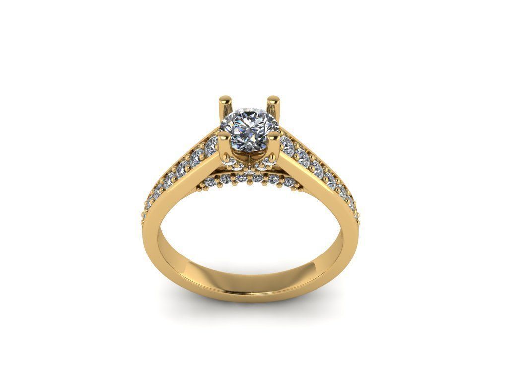 wedding ring custom design 3D print model_2