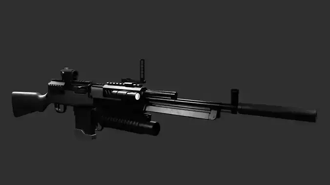 SKS Modified Free 3D model