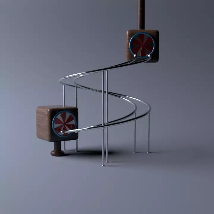 Spinning the ball 3D model_0