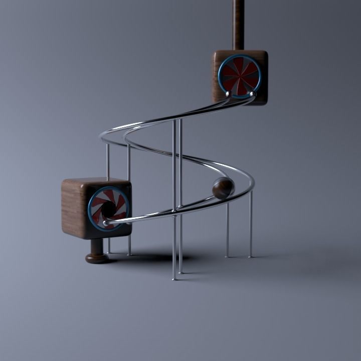 Spinning the ball 3D model_3