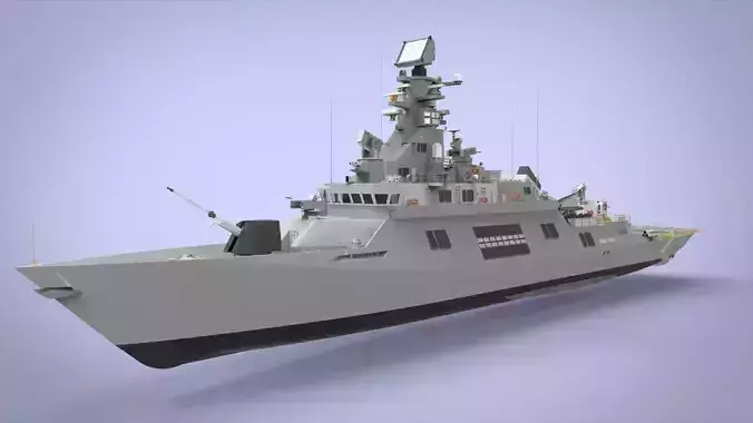 Corvette anti submarine 3D model