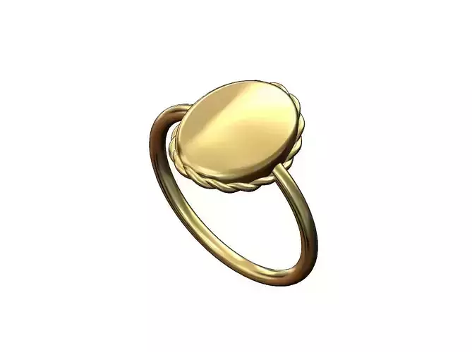 Braided wire oval dome ring US sizes 5to9