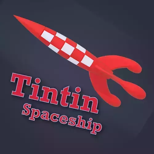 Tintin Toy rocket  3D Print model 3D print model