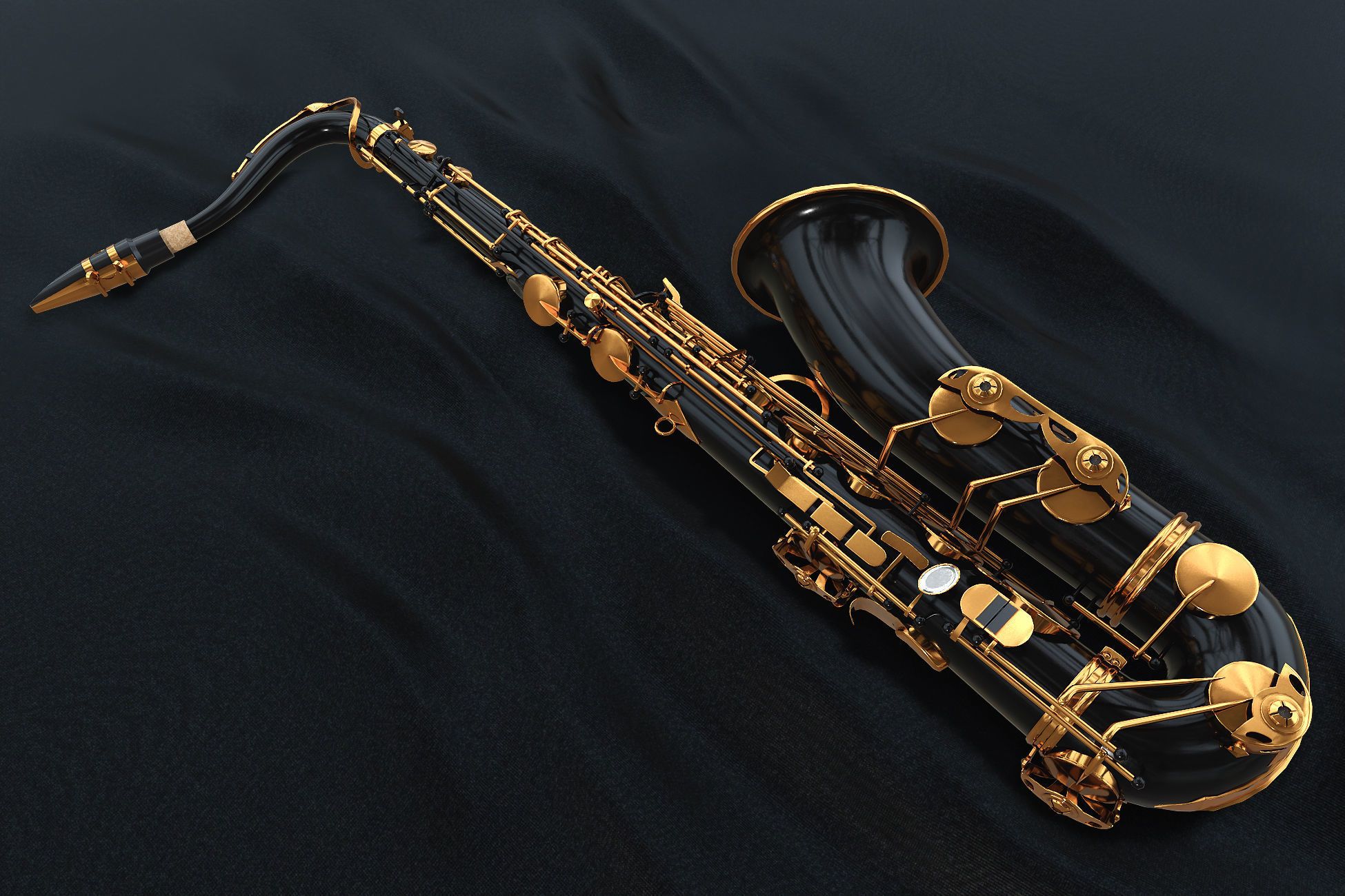 Saxophone Collection Low-poly 3D model_6