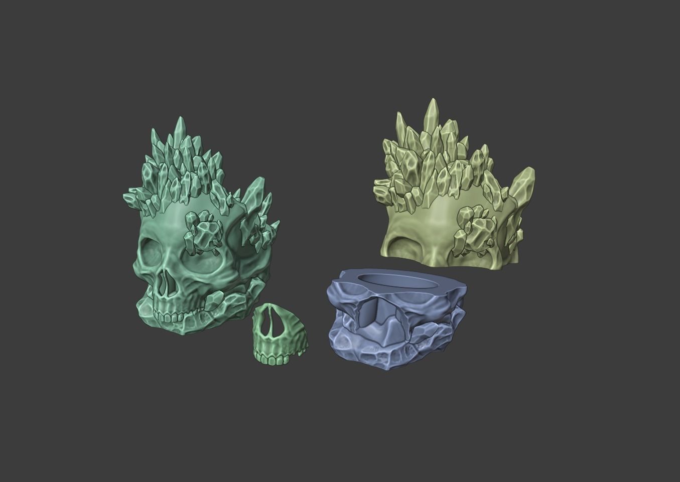 Skull Crystals - Resident Evil Village 3D print model_5