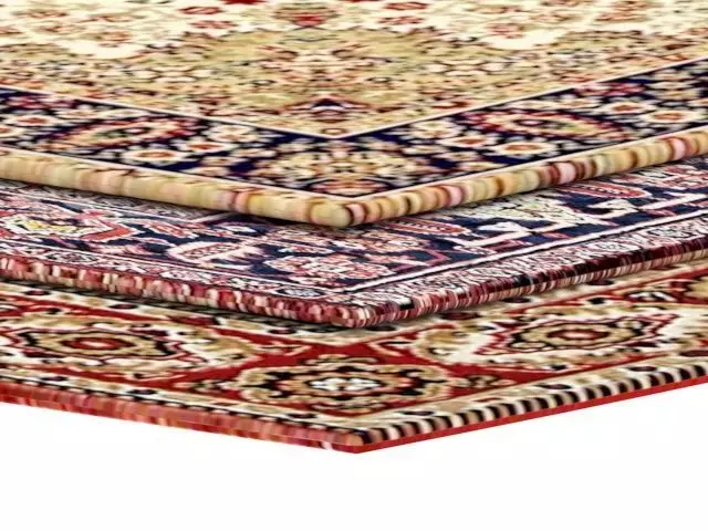 Carpets rug with ornate design Low-poly 3D model