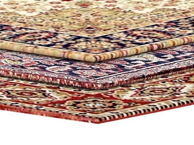 Carpets rug with ornate design Low-poly 3D model