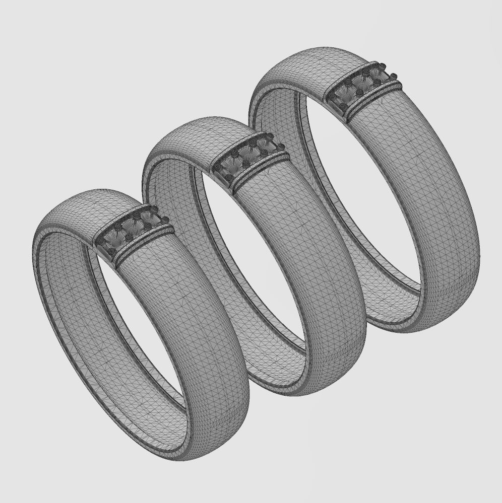 Wide diamond line ring US size 6 7 8 3D print model_13
